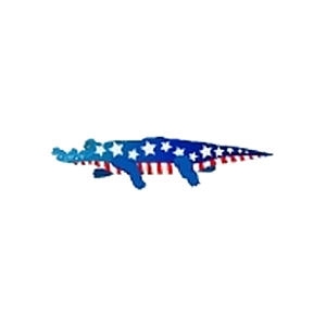 Red White and Blue Crocodile